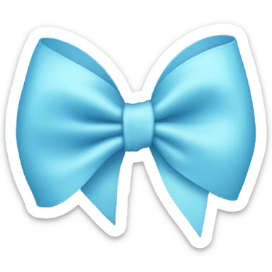 Light blue bow on light blue bow sticker