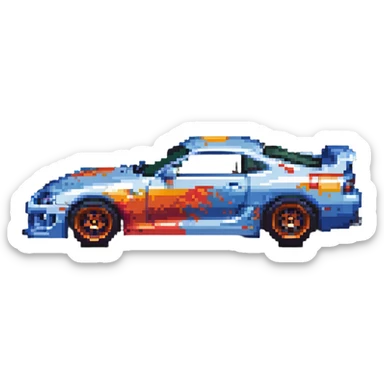 Hot Wheels Toyota Supra side view sticker
