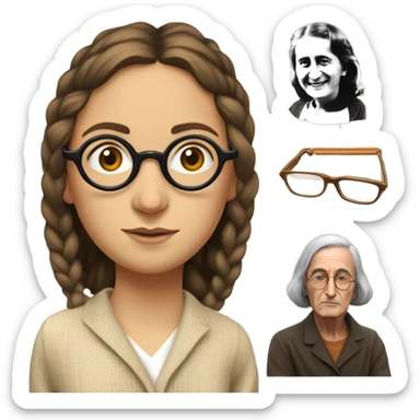 John Lennon and Anne Frank sticker
