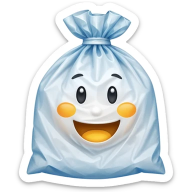 polythene grocery bag sticker