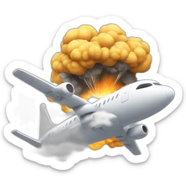 Avion explose un tour sticker