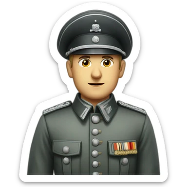 A german soldier from 1940 in an ss outfit sticker