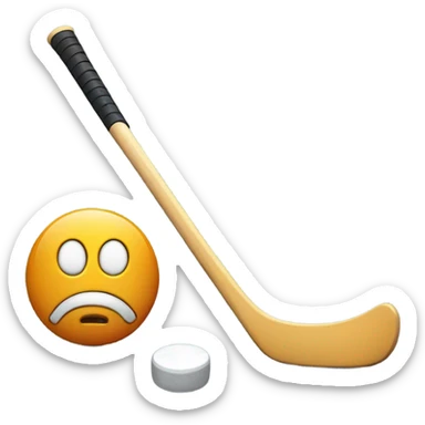 hockey stick and puck sticker