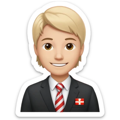 person - company - nation sticker