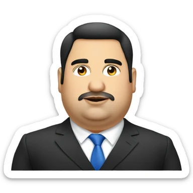 artash asatryan armenian singer , fat , wearing suit, face only  sticker