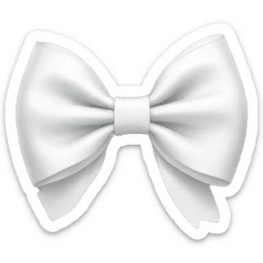 White bow sticker