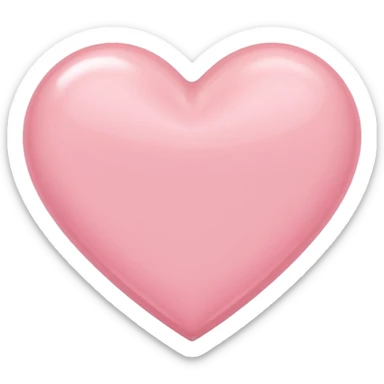A cute light pink heart sticker
