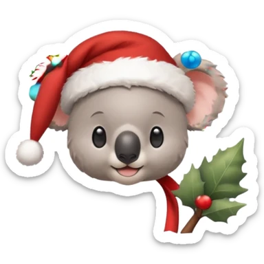 Koala with santa and tonies sticker