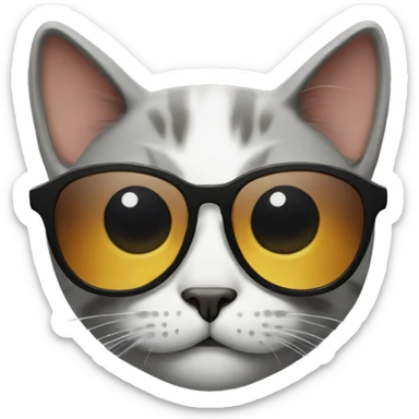 Cat with sunglasses sticker