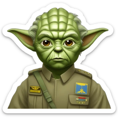 Yoda general Ukraine army shevron Zaluzhny sticker