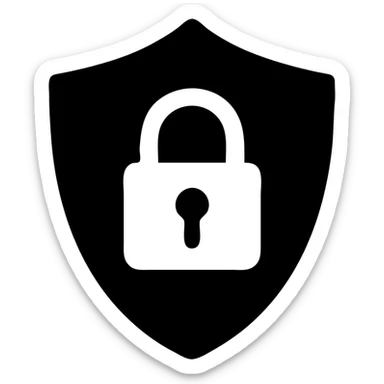 solid filled icon of a shield and padlock, bold, fully filled in teal #49aea3, no white or transparent areas, clear and highly visible, closely matching the reference image sticker