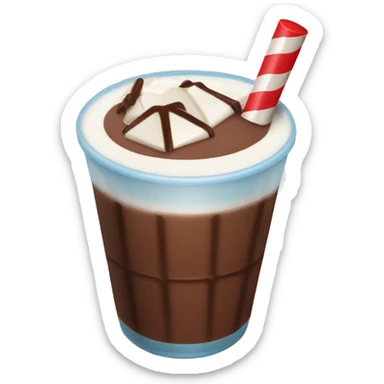 Bounty chocolate bar milkshake emoji (bounty is a type of coconut chocolate bar) sticker