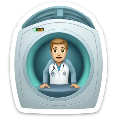 Radiologist-performing-mri sticker