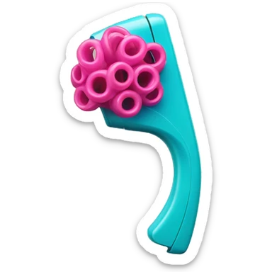 a  single plastic colorful Curler you put under hair sticker