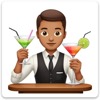 bartender mixing drinks sticker