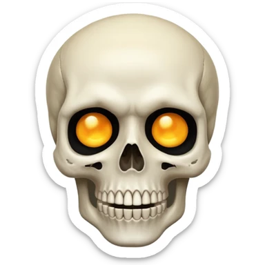 A skull and a shocked in one sticker