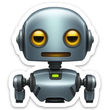 robot saying chut sticker