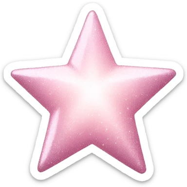 pale pink star sparkle sticker