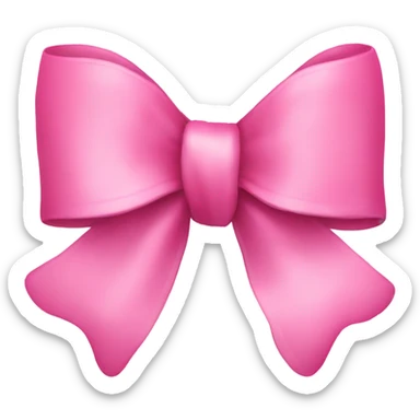 Cute pink bow sticker