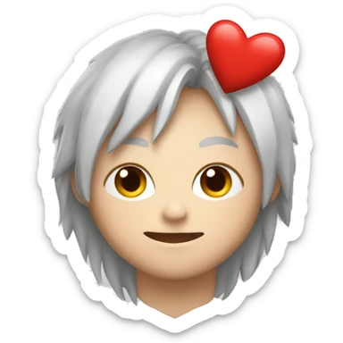 Corazón con rayo sticker