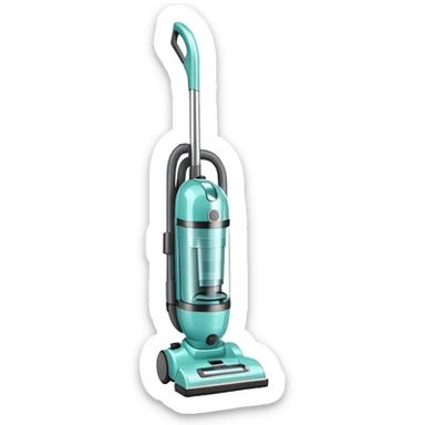 Light Teal upright vacuum cleaner  sticker