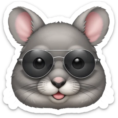 Chinchilla wearing sunglasses  sticker