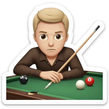 billiard man sticker