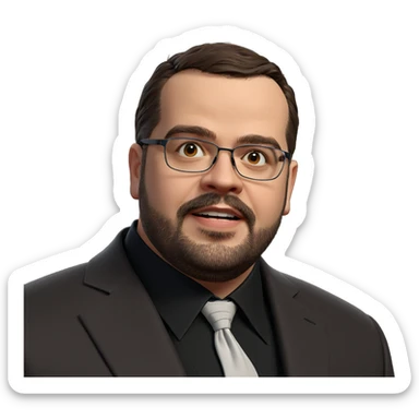 formal portrait of a man sticker