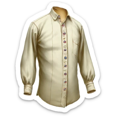 men's shirt 19th century sticker