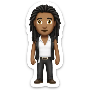 Tony Montana With His Skin Color Brown and he got dreads sticker