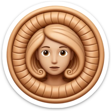 spiral with a human figure inside sticker