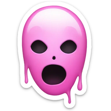 pink ghost face  sticker
