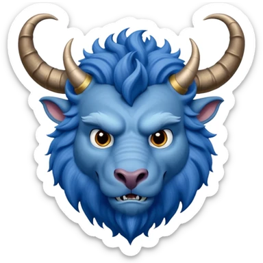 Blue Beast with horn from Beauty and the Beast Movie sticker