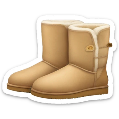 Pair of beige Ugg shoes sticker