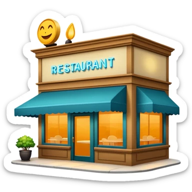 Je veux une devanture de restaurant alléchante.  sticker