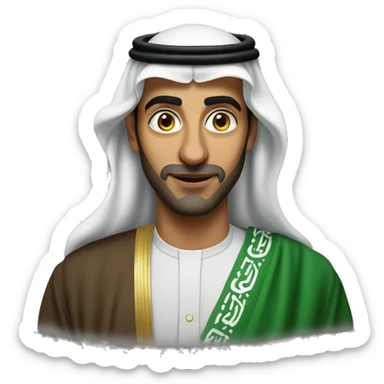 photorealistic Faisal of Saudi Arabia sticker