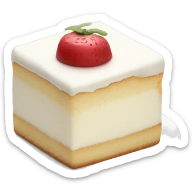 white cake square with eat me tag sticker