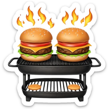 grilling burgers sticker