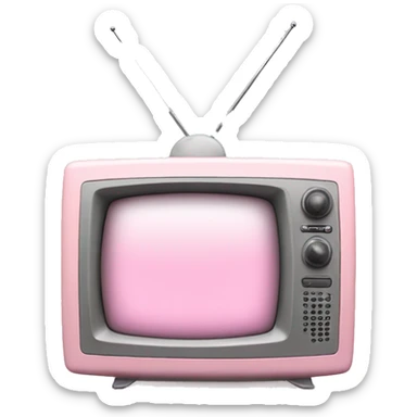 A TV in pastel pink sticker