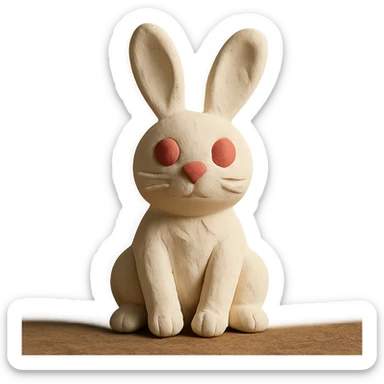white rabbit sticker