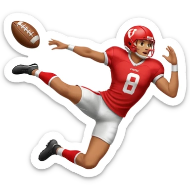 Football player hurdle backwards over an opponent  sticker