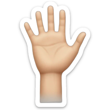 Hand with inch sticker