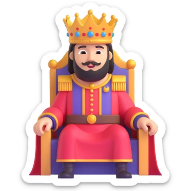 The sinister king sticker