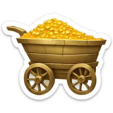 gold mine cart sticker