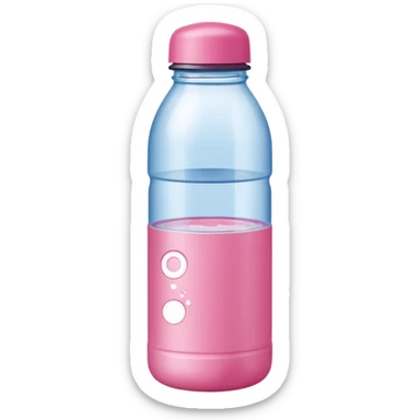 water bottle pink brand sticker
