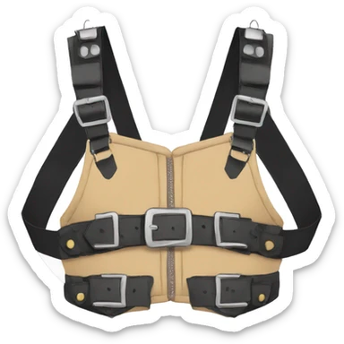 Anthro Punk Fursona Chest Harness  sticker