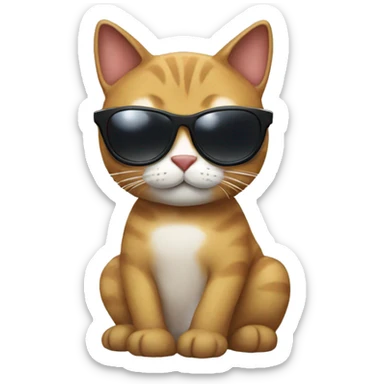Cat with sunglasses sticker