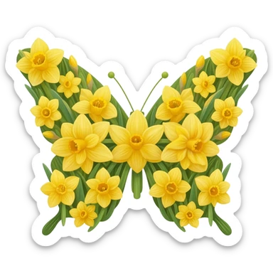 БАБОЧКА ИЗ НАРЦЫССОВ sticker