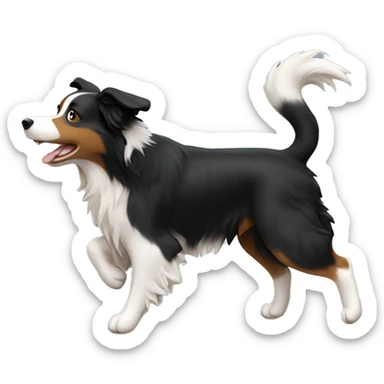 Anvil with border collie jumping over sticker