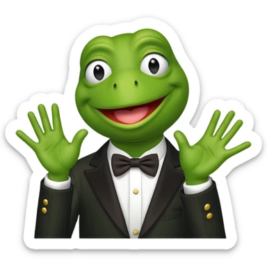 kermit the frog saying applause applause applause sticker